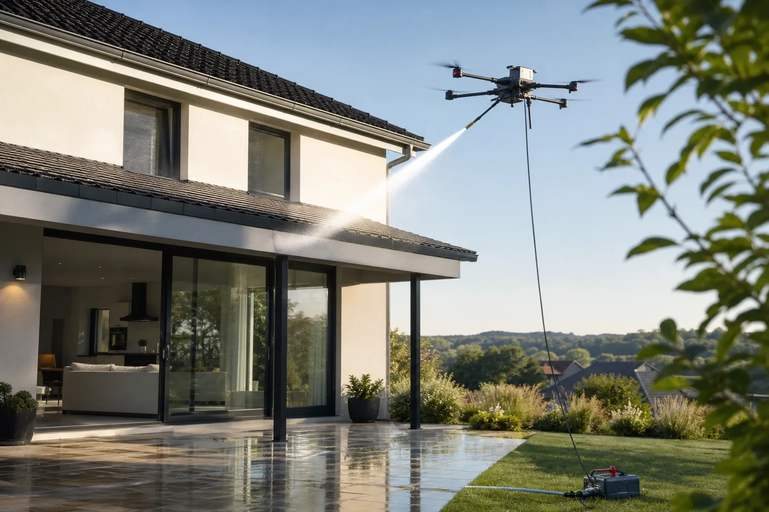 Nettoyage par drone